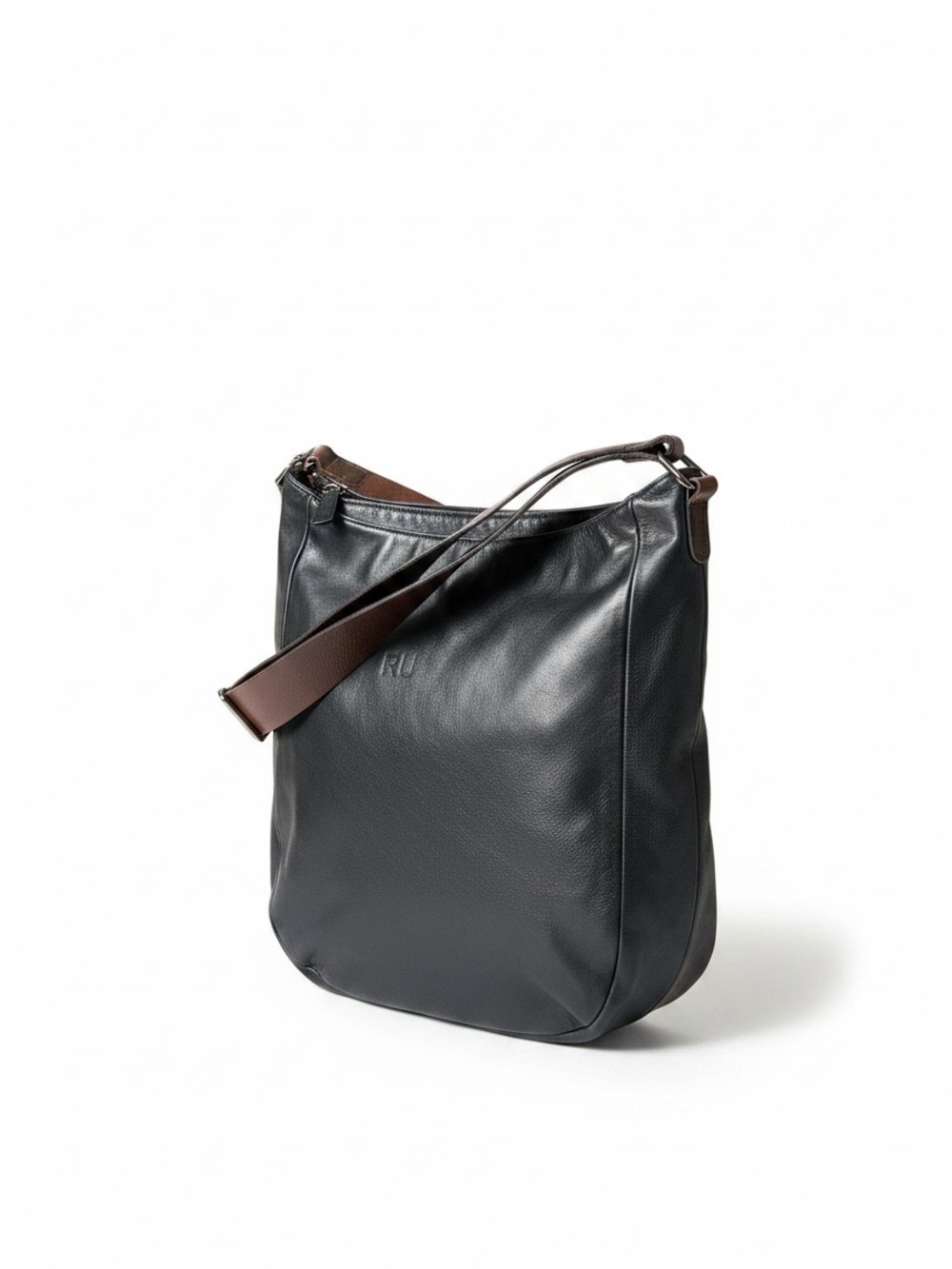 Rudsak Made in Canada Black Leather Crossbody Hobo Bag Minimalist Purse
